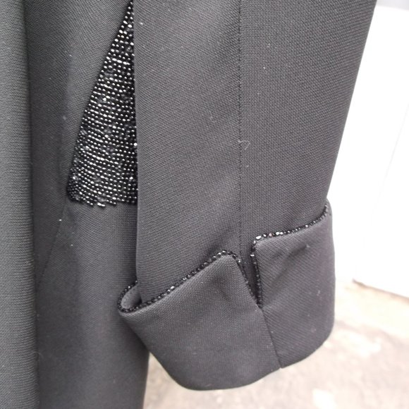 VTG NIPON Black w/Beading evening Blazer 10 - Picture 7 of 11